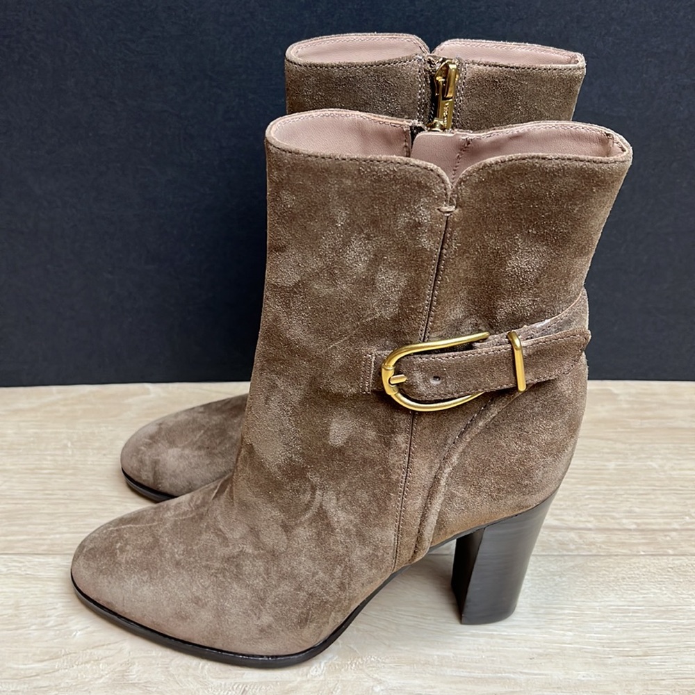 Veronica Beard Women's Viv Mocha Brown Suede Booties Ankle boots, size 6 - Picture 5 of 9